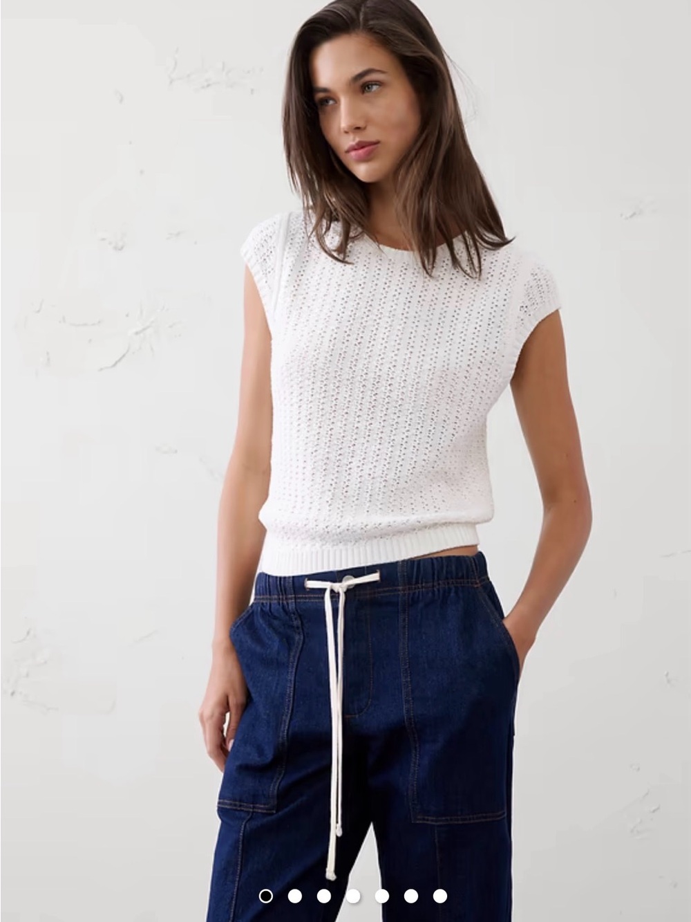 Banana Republic Sweater Tee, M, Snow Day, NWT